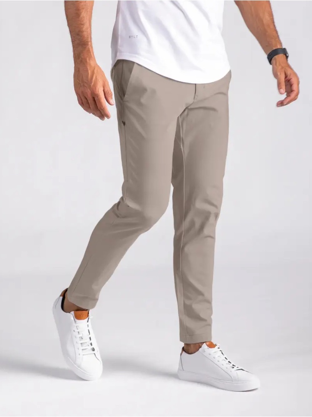 NEW Bylt Everyday Pant 2.0 Slim Fit 4 Way Stretch Taupe Khaki Chino 30 X 30